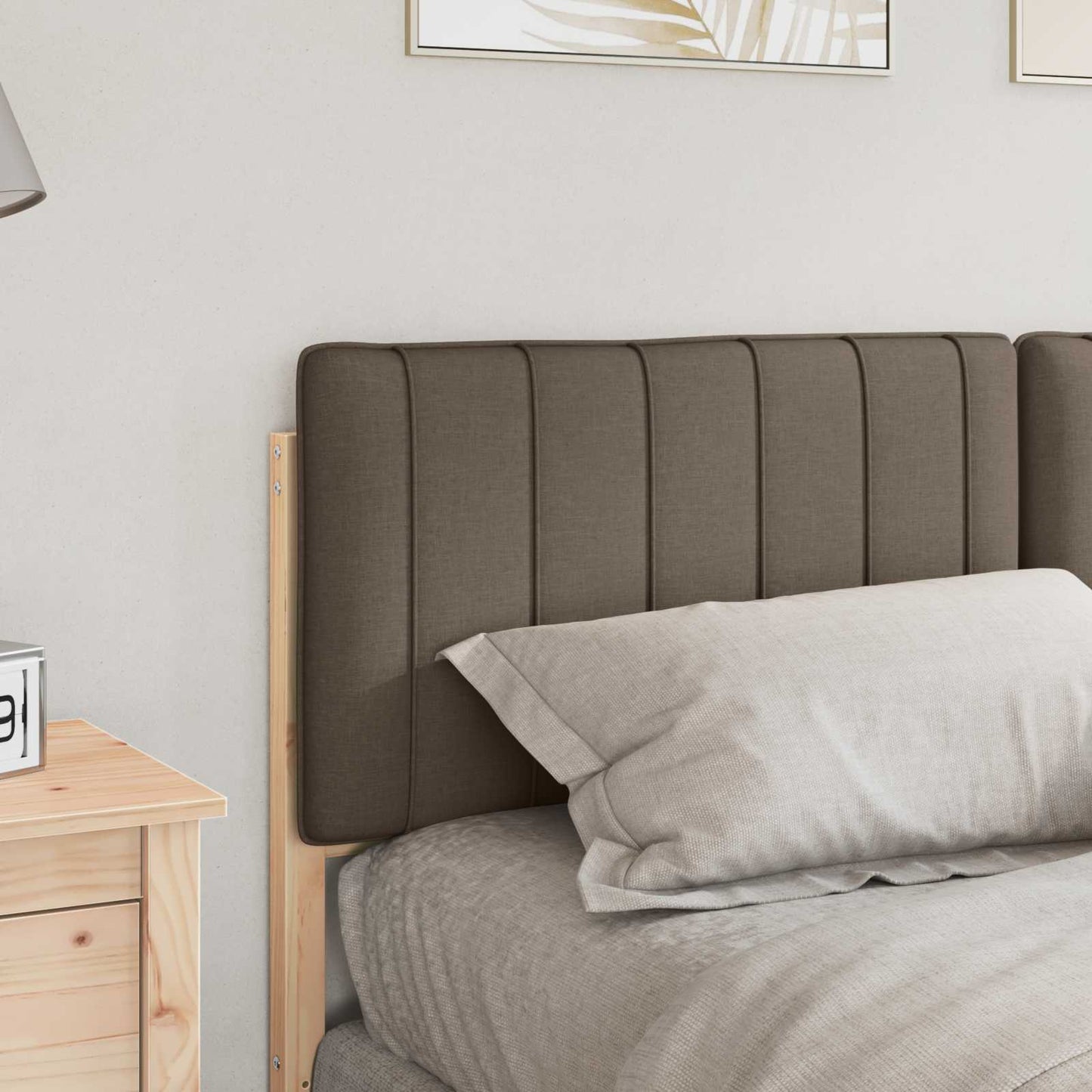 Čalouněné Čelo Postele S Čelo Hnědá A Taupe 160 Cm
