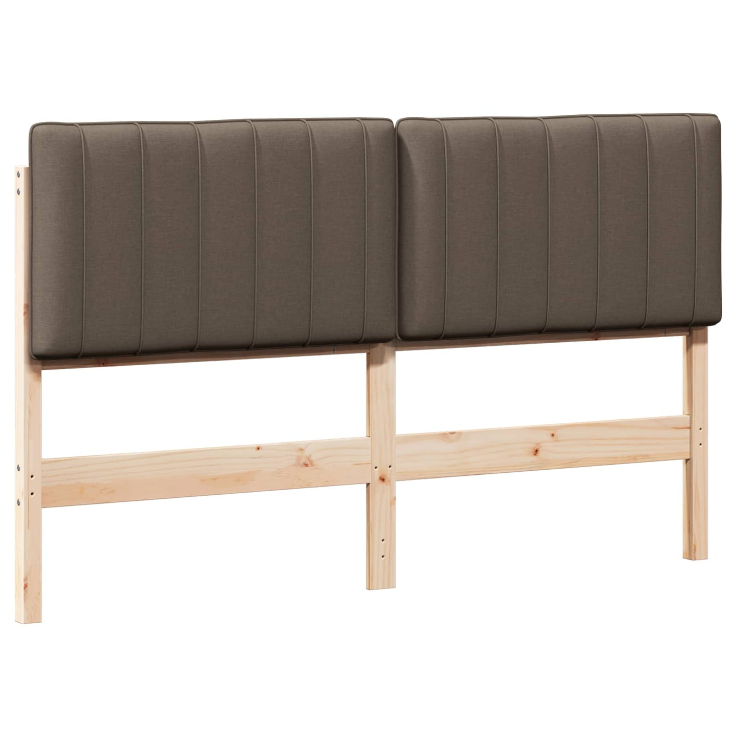 Čalouněné Čelo Postele S Čelo Hnědá A Taupe 160 Cm