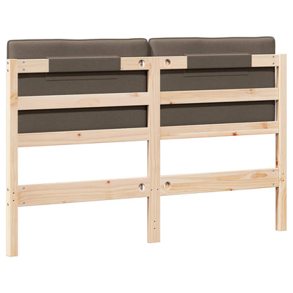 Čalouněné Čelo Postele S Čelo Hnědá A Taupe 160 Cm