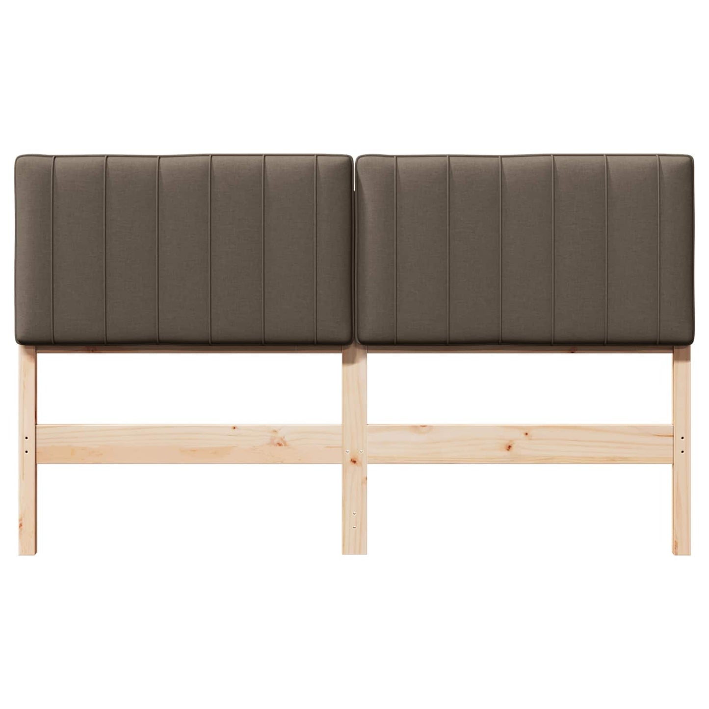 Čalouněné Čelo Postele S Čelo Hnědá A Taupe 160 Cm