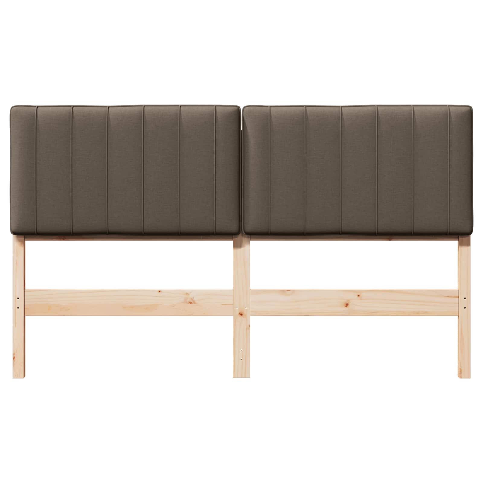 Čalouněné Čelo Postele S Čelo Hnědá A Taupe 160 Cm
