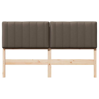 Čalouněné Čelo Postele S Čelo Hnědá A Taupe 160 Cm