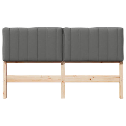 Čalouněné Čelo Postele S Čelo Hnědá A Světle Šedá 150 Cm