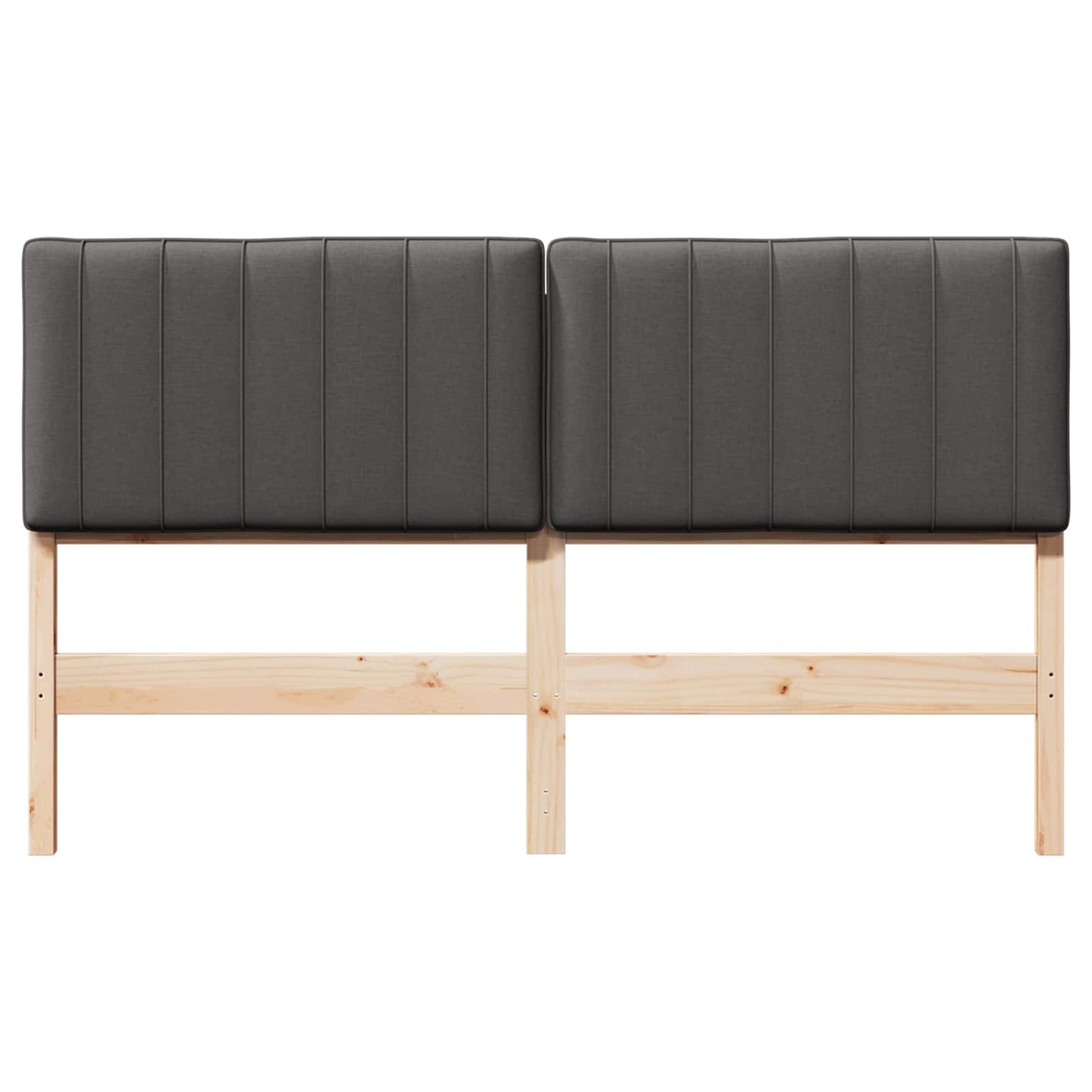 Čalouněné Čelo Postele S Čelo Hnědá A Tmavě Šedá 150 Cm