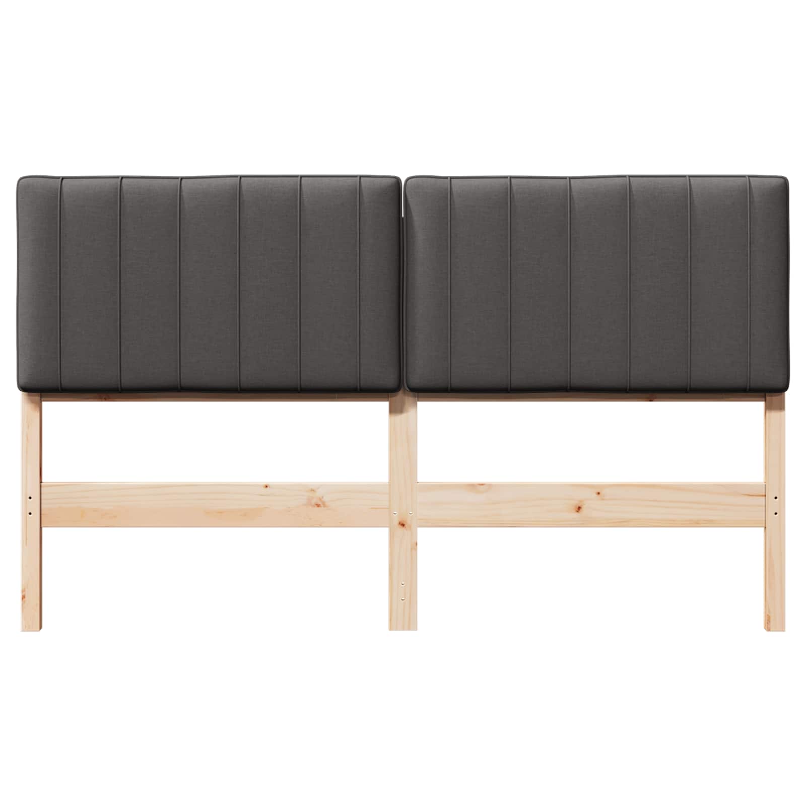 Čalouněné Čelo Postele S Čelo Hnědá A Tmavě Šedá 150 Cm