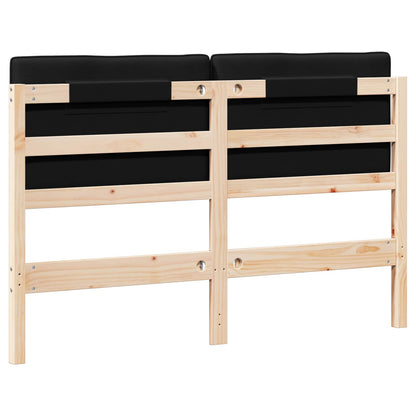 Čalouněné Čelo Postele S Čelo Hnědá A Černá 150 Cm