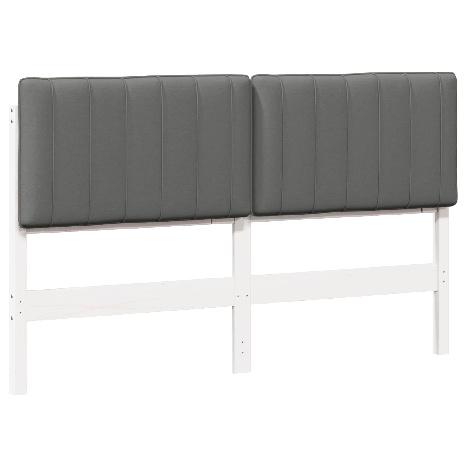 Čalouněné Čelo Postele S Čelo Bílá A Světlá Šedá 150 Cm
