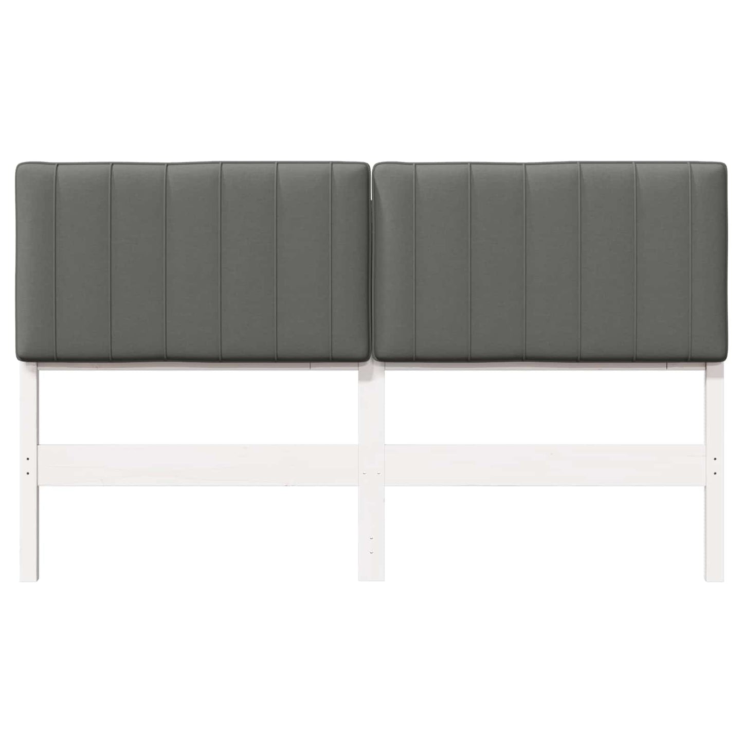 Čalouněné Čelo Postele S Čelo Bílá A Světlá Šedá 150 Cm