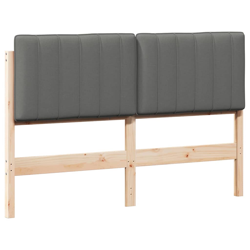 Čalouněné Čelo Postele S Čelo Hnědá A Světle Šedá 140 Cm
