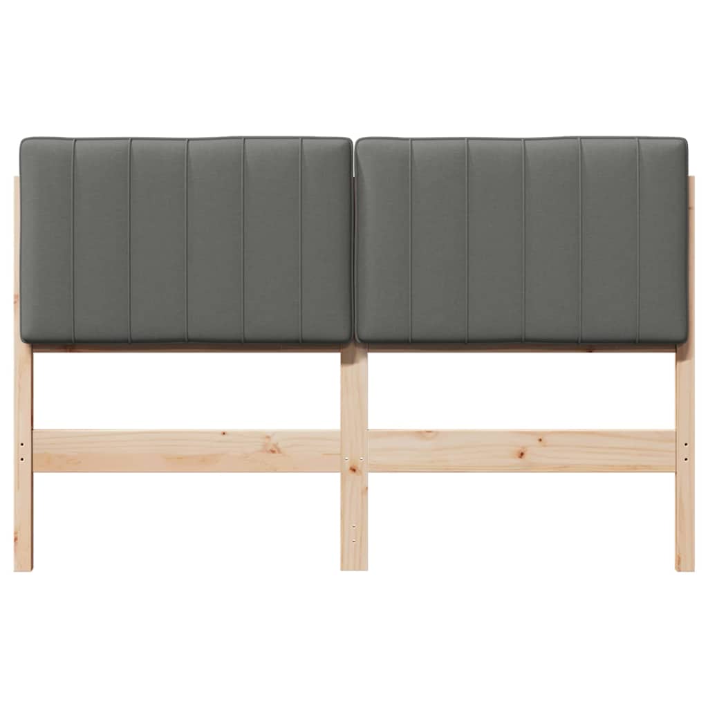 Čalouněné Čelo Postele S Čelo Hnědá A Světle Šedá 140 Cm