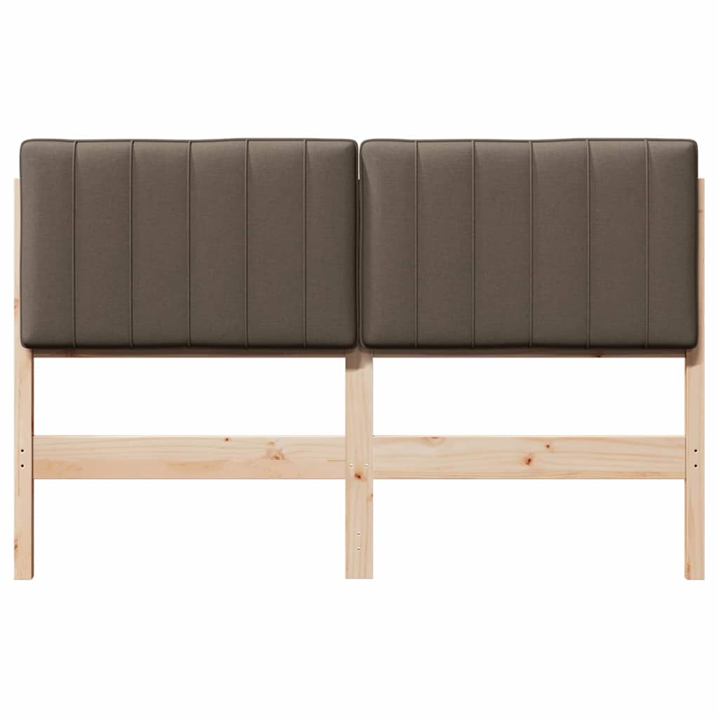 Čalouněné Čelo Postele S Čelo Hnědá A Taupe 140 Cm