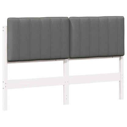 Čalouněné Čelo Postele S Čelo Bílá A Světlá Šedá 140 Cm