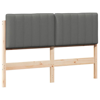 Čalouněné Čelo Postele S Čelo Hnědá A Světle Šedá 135 Cm