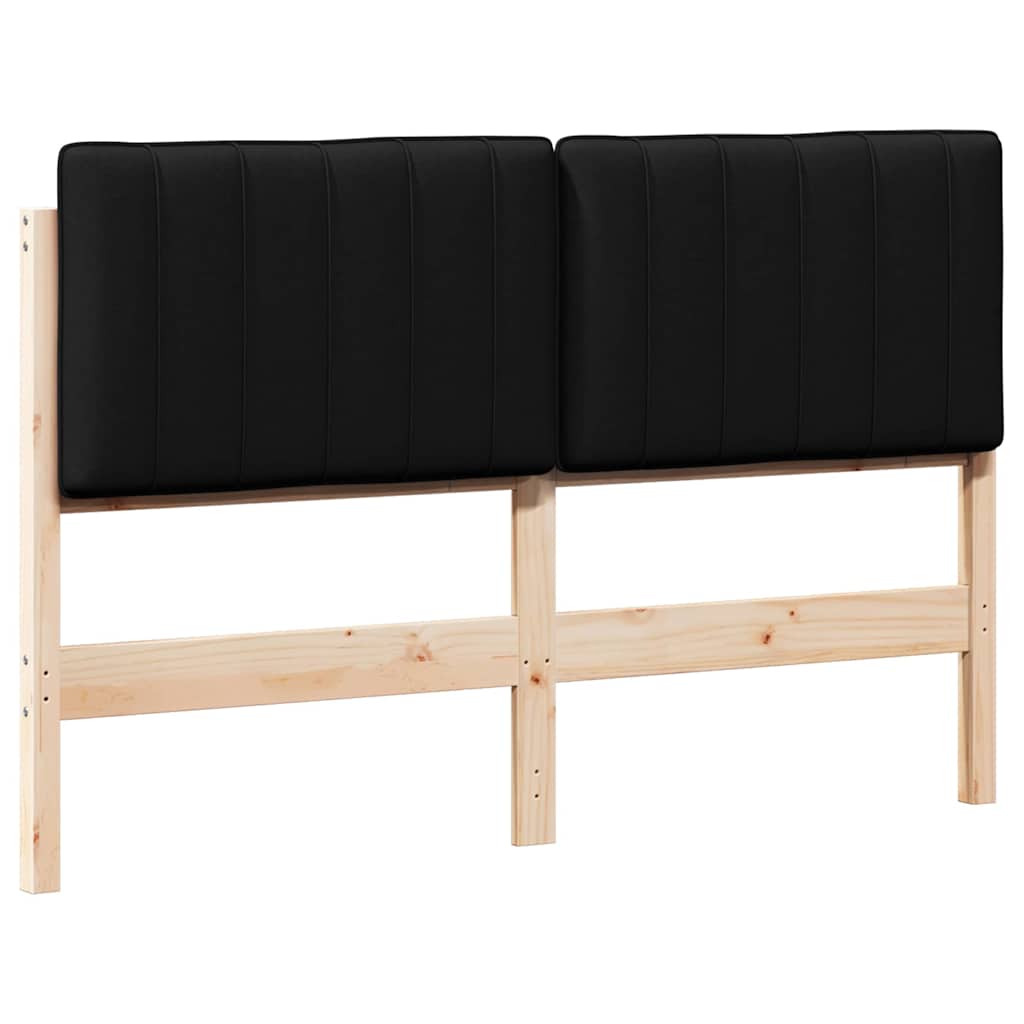 Čalouněné Čelo Postele S Čelo Hnědá A Černá 135 Cm