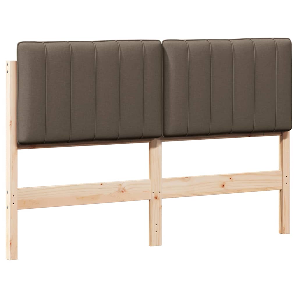 Čalouněné Čelo Postele S Čelo Hnědá A Taupe 135 Cm