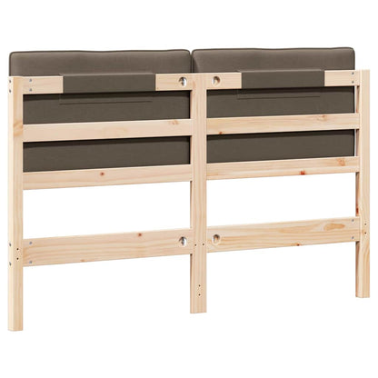 Čalouněné Čelo Postele S Čelo Hnědá A Taupe 135 Cm