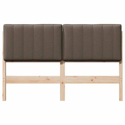 Čalouněné Čelo Postele S Čelo Hnědá A Taupe 135 Cm