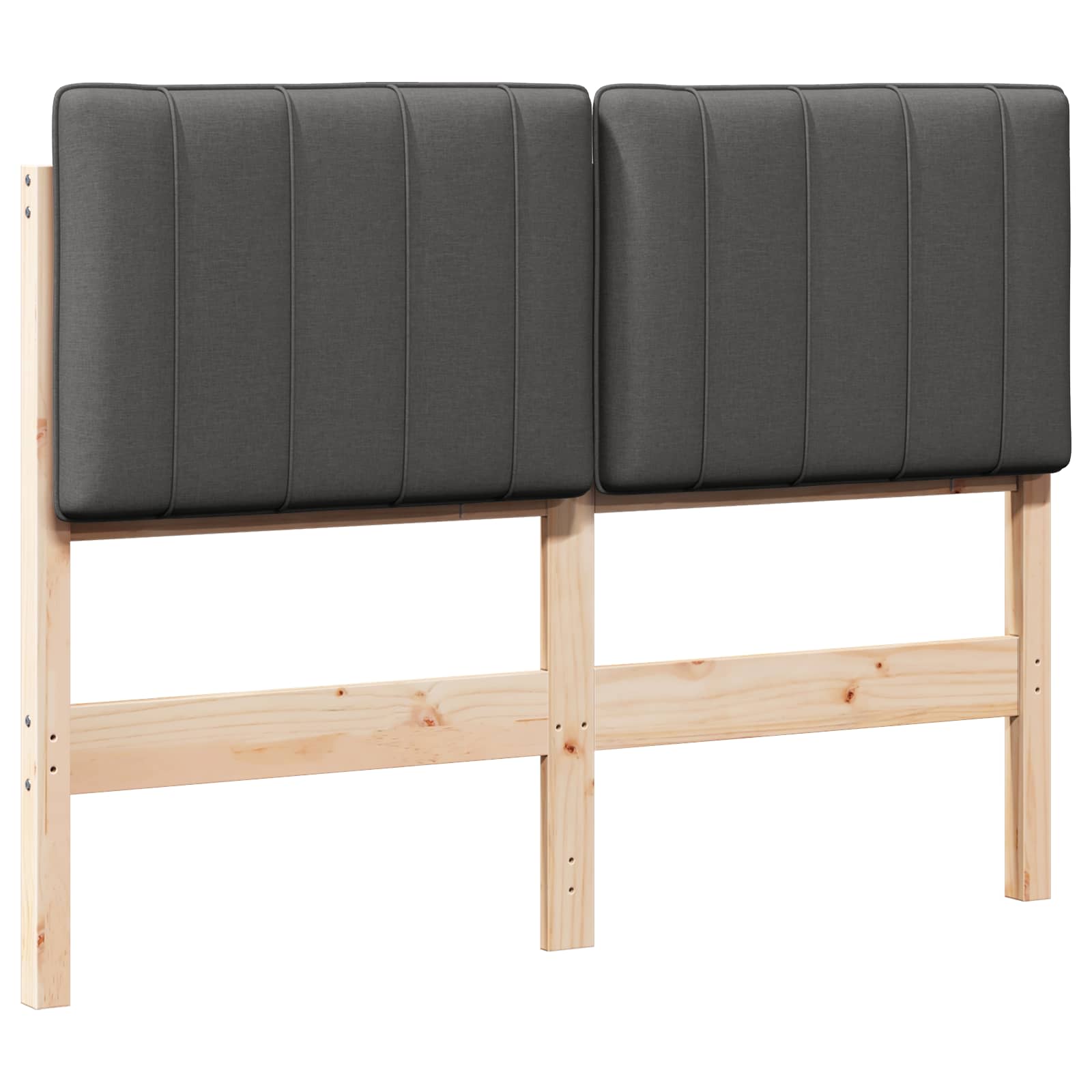 Čalouněné Čelo Postele S Čelo Hnědá A Tmavě Šedá 120 Cm