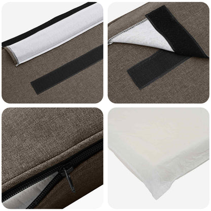 Čalouněné Čelo Postele S Čelo Hnědá A Taupe 120 Cm