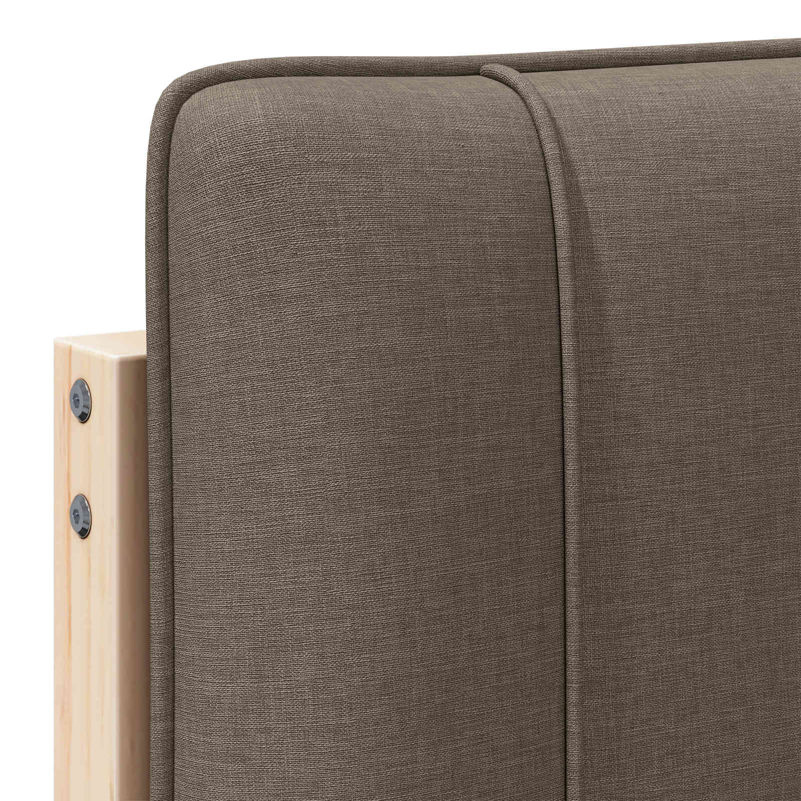 Čalouněné Čelo Postele S Čelo Hnědá A Taupe 120 Cm