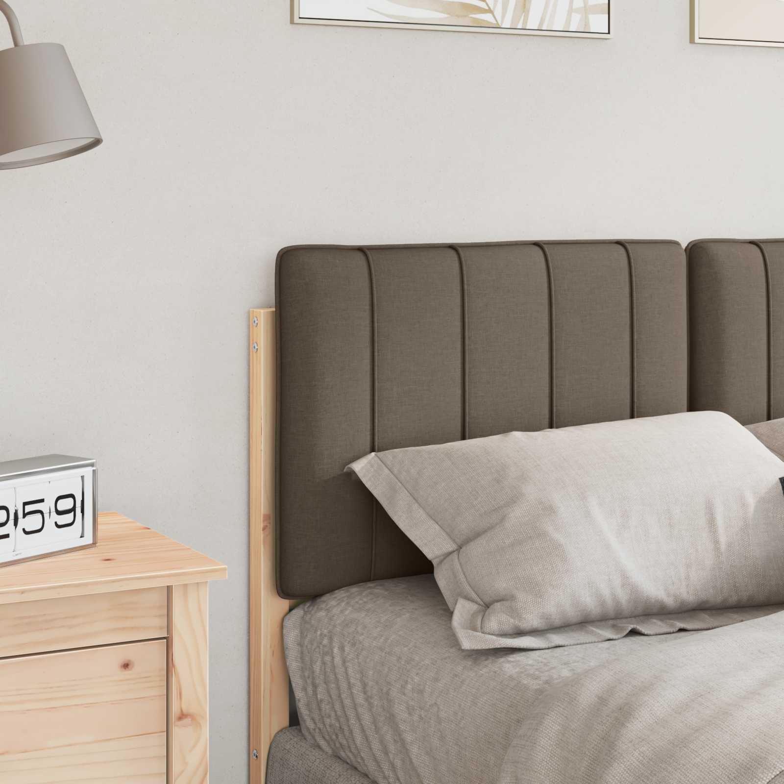 Čalouněné Čelo Postele S Čelo Hnědá A Taupe 120 Cm