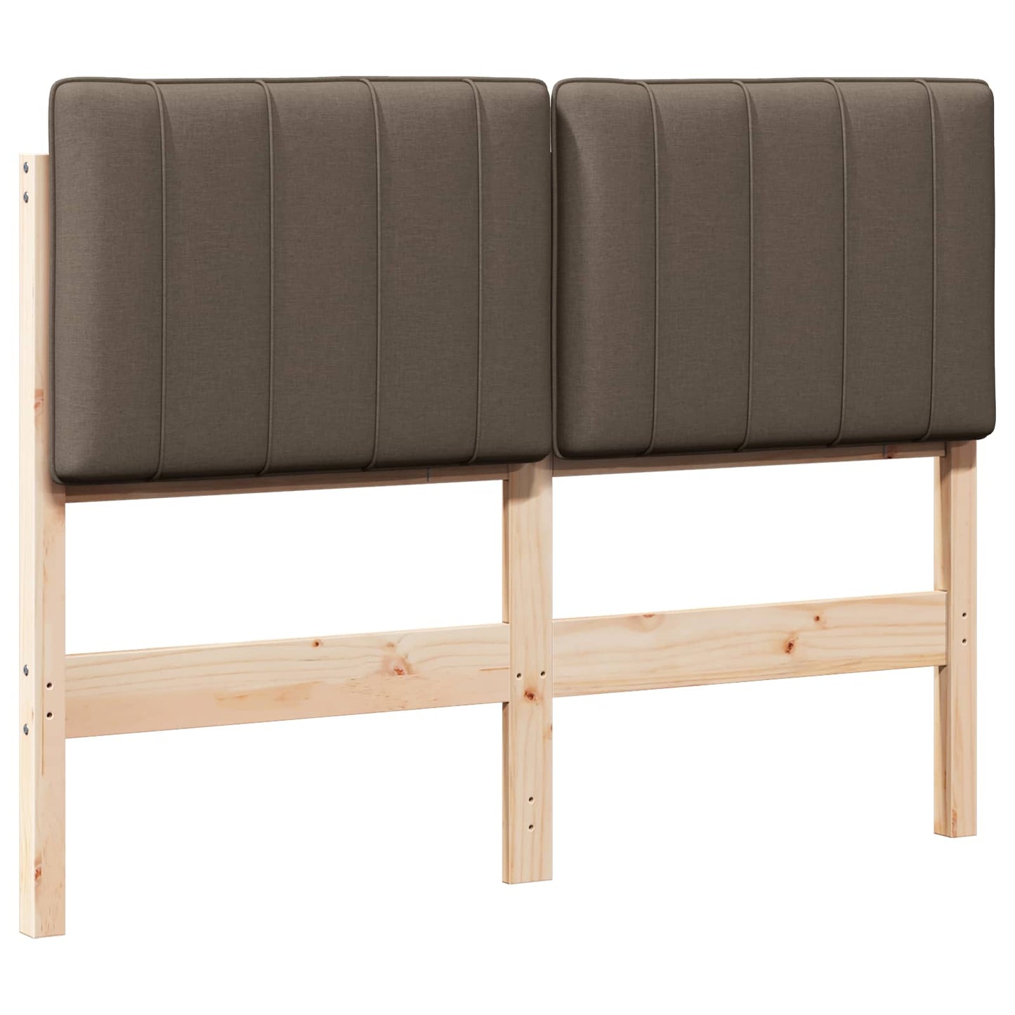 Čalouněné Čelo Postele S Čelo Hnědá A Taupe 120 Cm