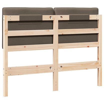Čalouněné Čelo Postele S Čelo Hnědá A Taupe 120 Cm