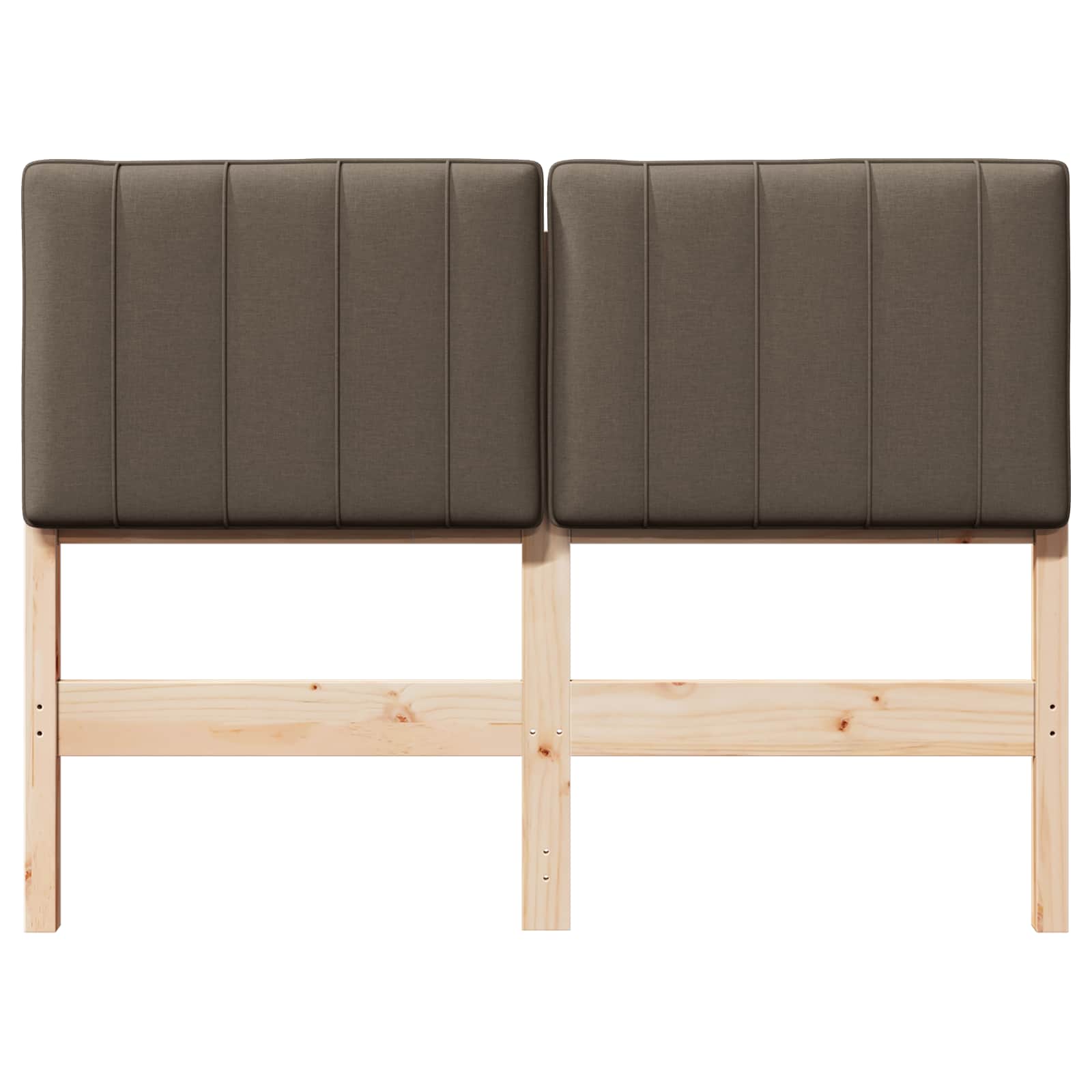 Čalouněné Čelo Postele S Čelo Hnědá A Taupe 120 Cm
