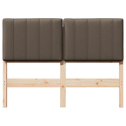 Čalouněné Čelo Postele S Čelo Hnědá A Taupe 120 Cm