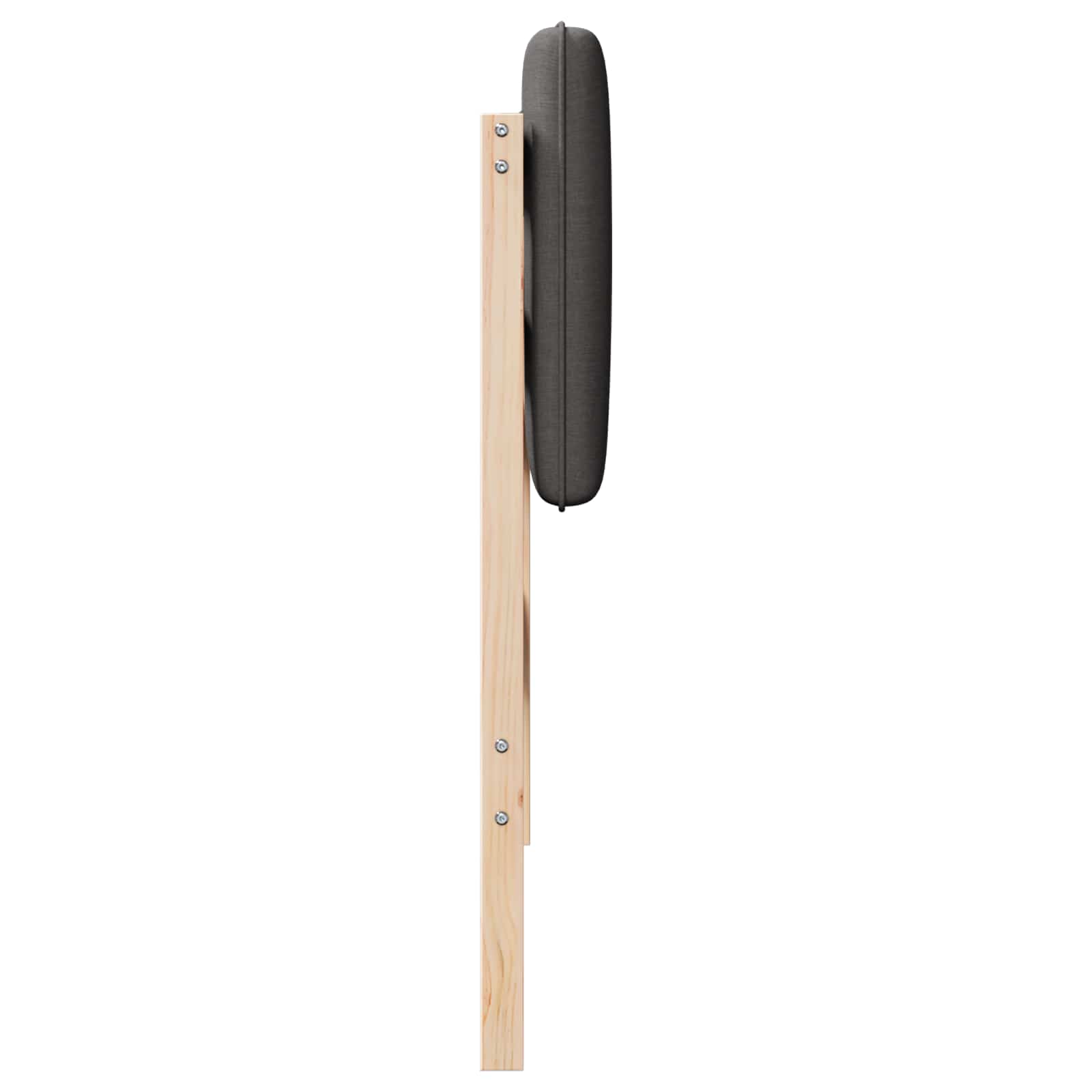 Čalouněné Čelo Postele Hnědá A Tmavě Šedá Masivní Borové Dřevo