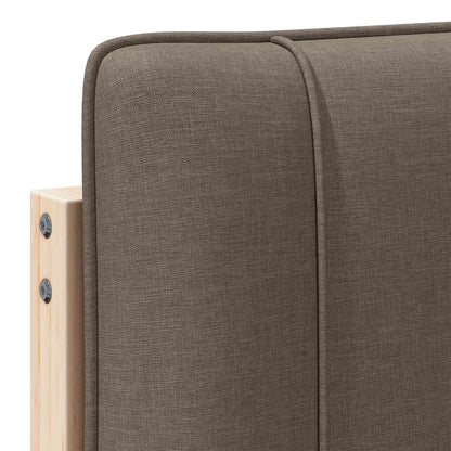 Čalouněné Čelo Postele S Čelo Hnědá A Taupe 100 Cm