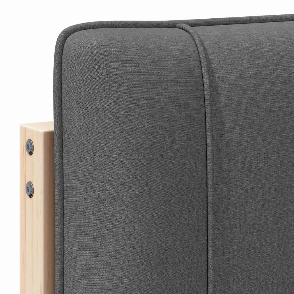 Čalouněné Čelo Postele S Čelo Hnědá A Tmavě Šedá 90 Cm