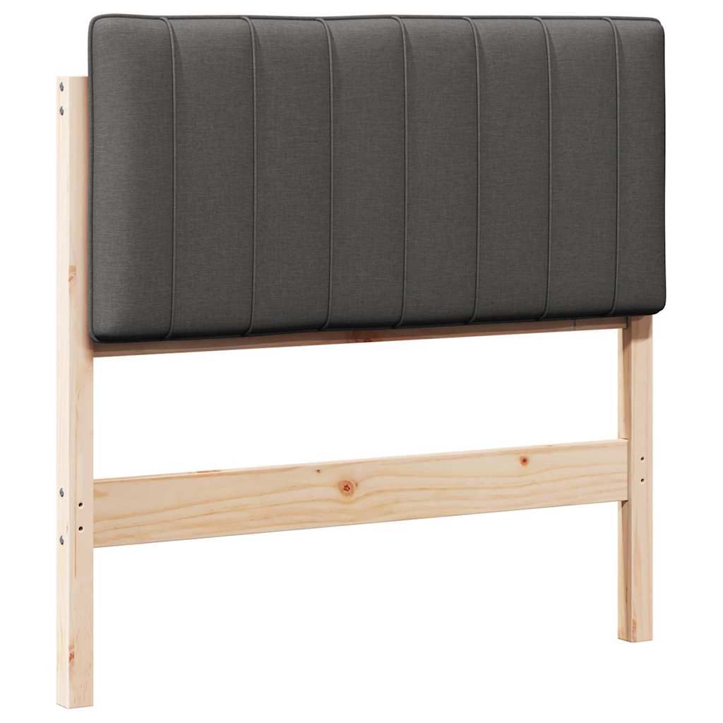 Čalouněné Čelo Postele S Čelo Hnědá A Tmavě Šedá 90 Cm