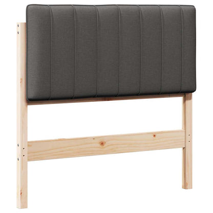 Čalouněné Čelo Postele S Čelo Hnědá A Tmavě Šedá 90 Cm