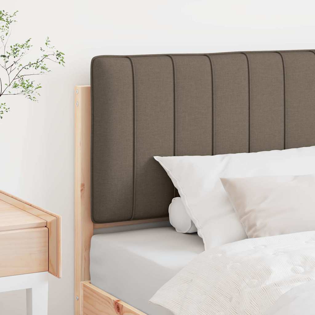 Čalouněné Čelo Postele Hnědá A Taupe 90 Cm Masivní Borové Dřevo