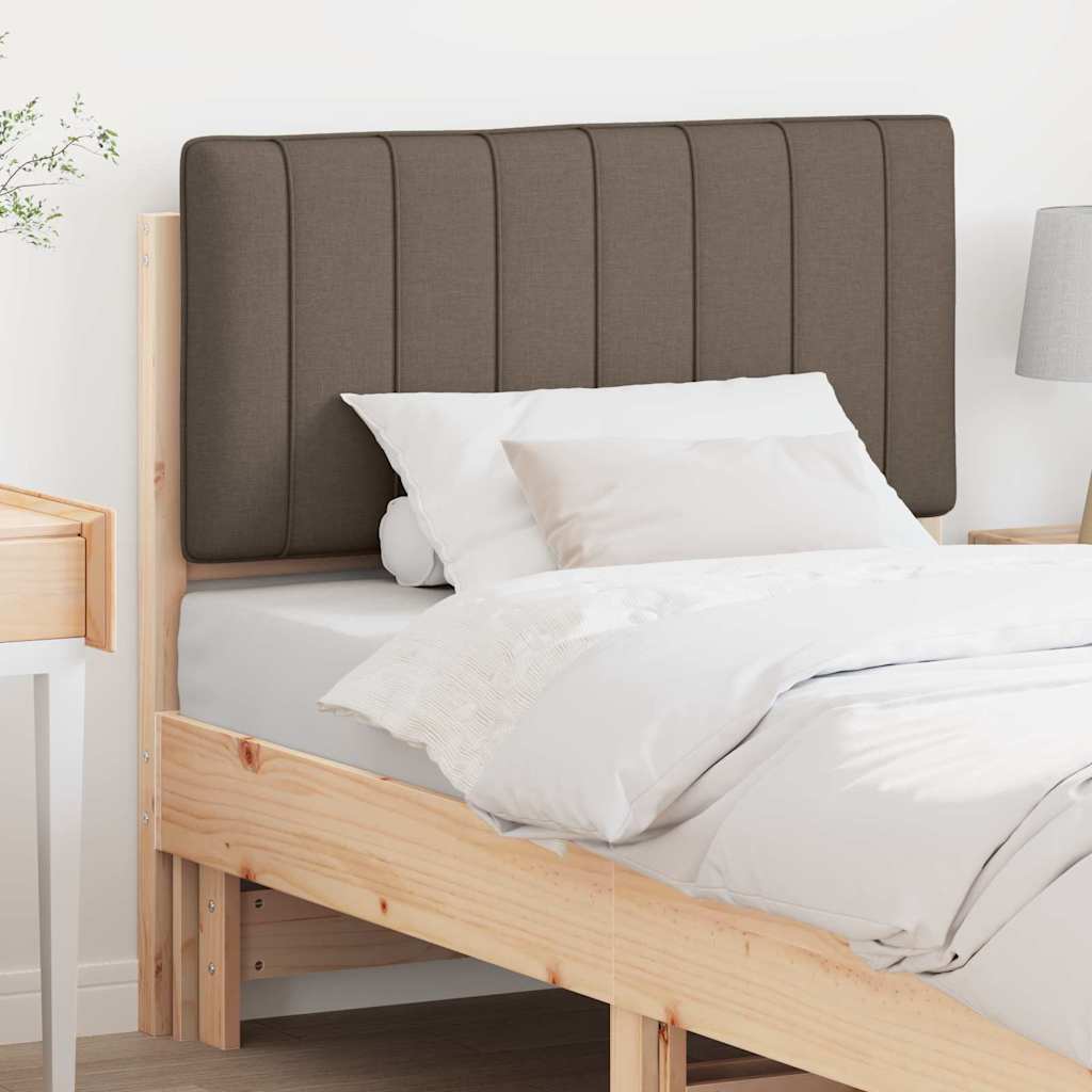 Čalouněné Čelo Postele Hnědá A Taupe 90 Cm Masivní Borové Dřevo