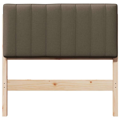 Čalouněné Čelo Postele Hnědá A Taupe 90 Cm Masivní Borové Dřevo