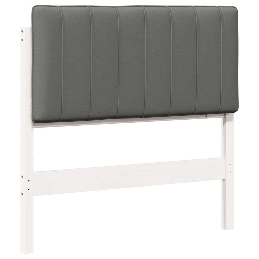 Čalouněné Čelo Postele S Čelo Bílá A Světlá Šedá 90 Cm