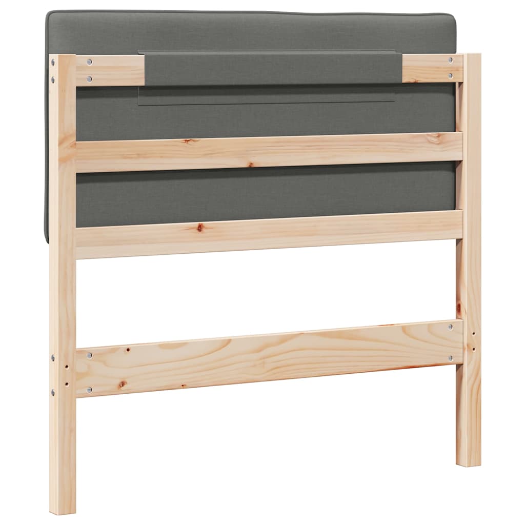 Čalouněné Čelo Postele S Čelo Hnědá A Světle Šedá 80 Cm