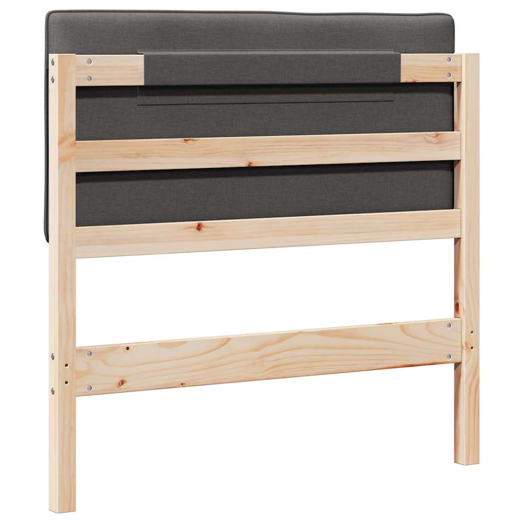 Čalouněné Čelo Postele S Čelo Hnědá A Tmavě Šedá 80 Cm