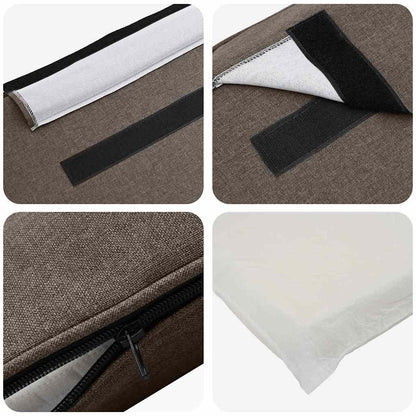 Čalouněné Čelo Postele Hnědá A Taupe 75 Cm Masivní Borové Dřevo