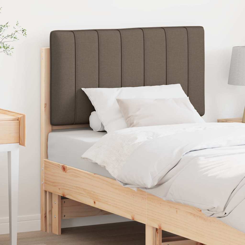 Čalouněné Čelo Postele Hnědá A Taupe 75 Cm Masivní Borové Dřevo