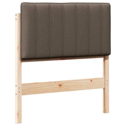 Čalouněné Čelo Postele Hnědá A Taupe 75 Cm Masivní Borové Dřevo