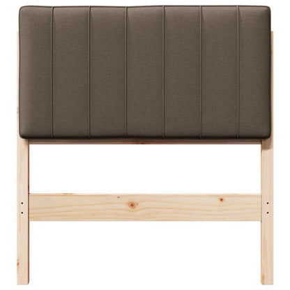 Čalouněné Čelo Postele Hnědá A Taupe 75 Cm Masivní Borové Dřevo