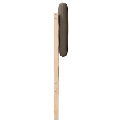 Čalouněné Čelo Postele Hnědá A Taupe 75 Cm Masivní Borové Dřevo