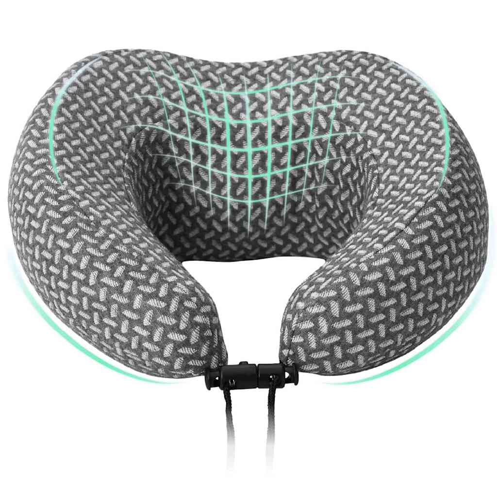 Cestovní Krční Polštář Šedý 30 X 28 X 14 Cm Polyester