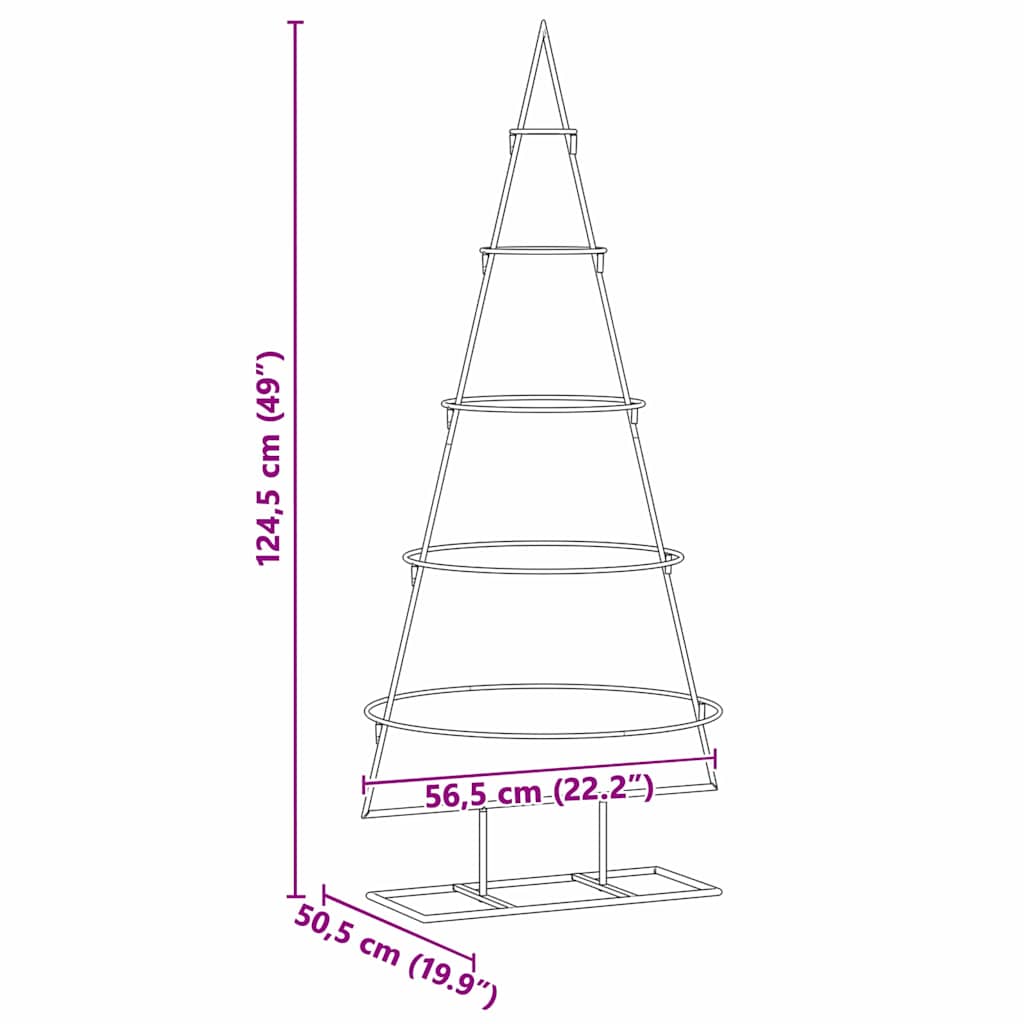 Kovový Vánoční Stromeček Zlatá 125 Cm Práškově Lakovaná Ocel