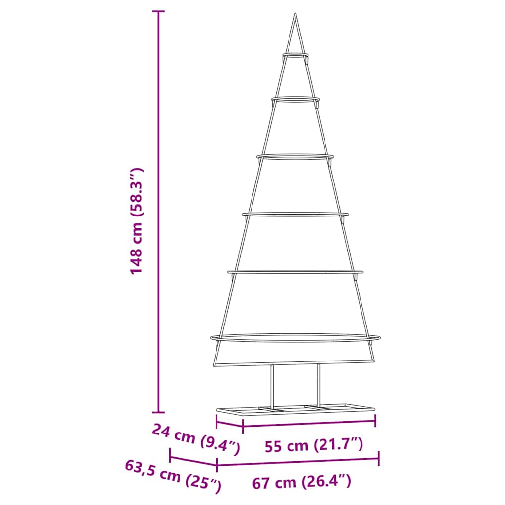 Kovový Vánoční Stromeček Zlatá 148 Cm Práškově Lakovaná Ocel