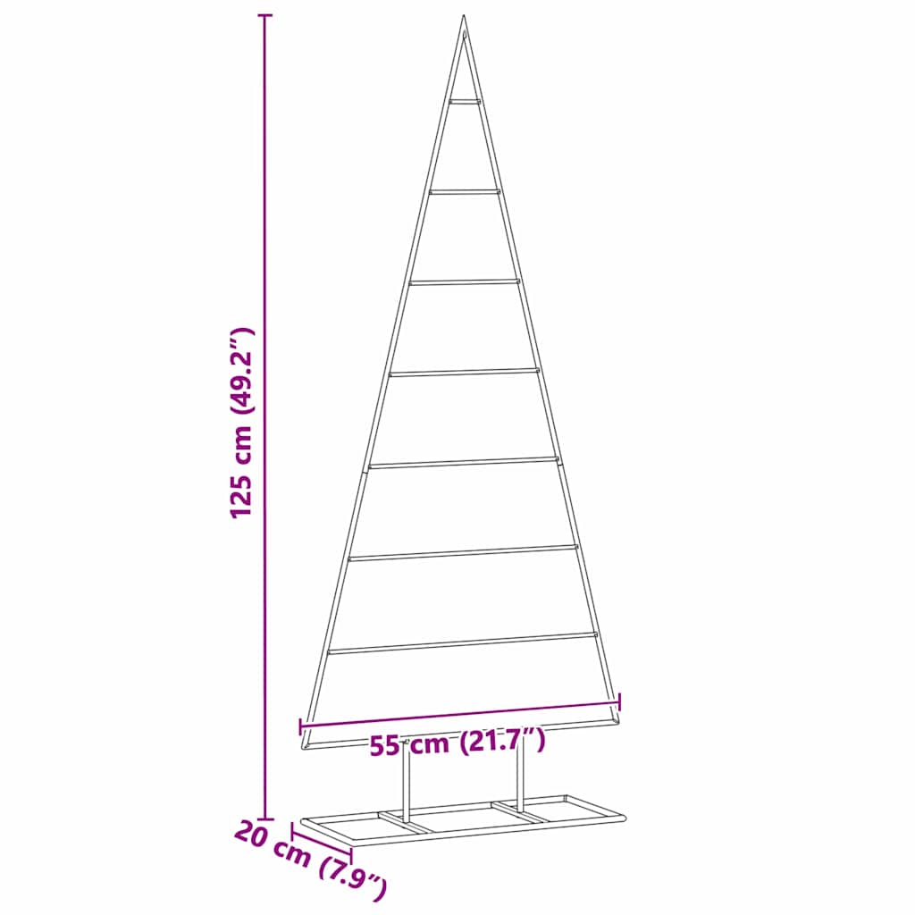 Kovový Vánoční Stromeček Zlatá 125 Cm Práškově Lakovaná Ocel