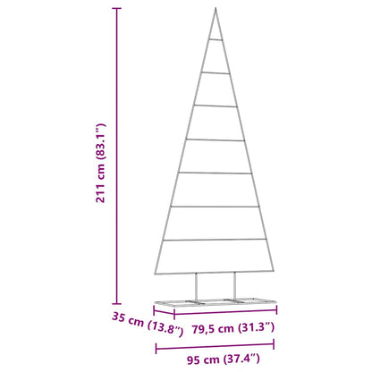 Kovový Vánoční Stromeček Zlatá 211 Cm Práškově Lakovaná Ocel
